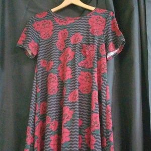 Lularoe Small Carly - Black with Roses - New
